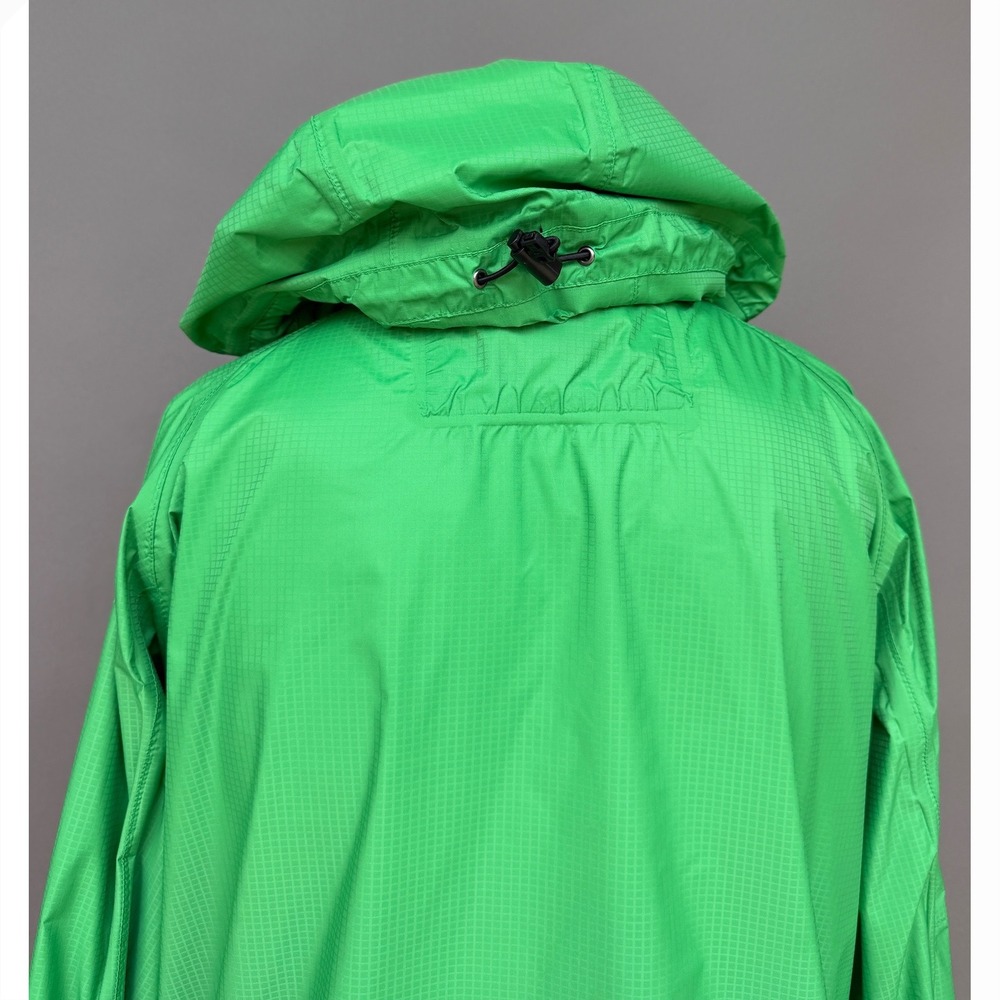 LL Bean Stowaway Rain Jacket Womens Medium Green Ripstop Hooded Gorpcore Outdoor - Picture 6 of 14